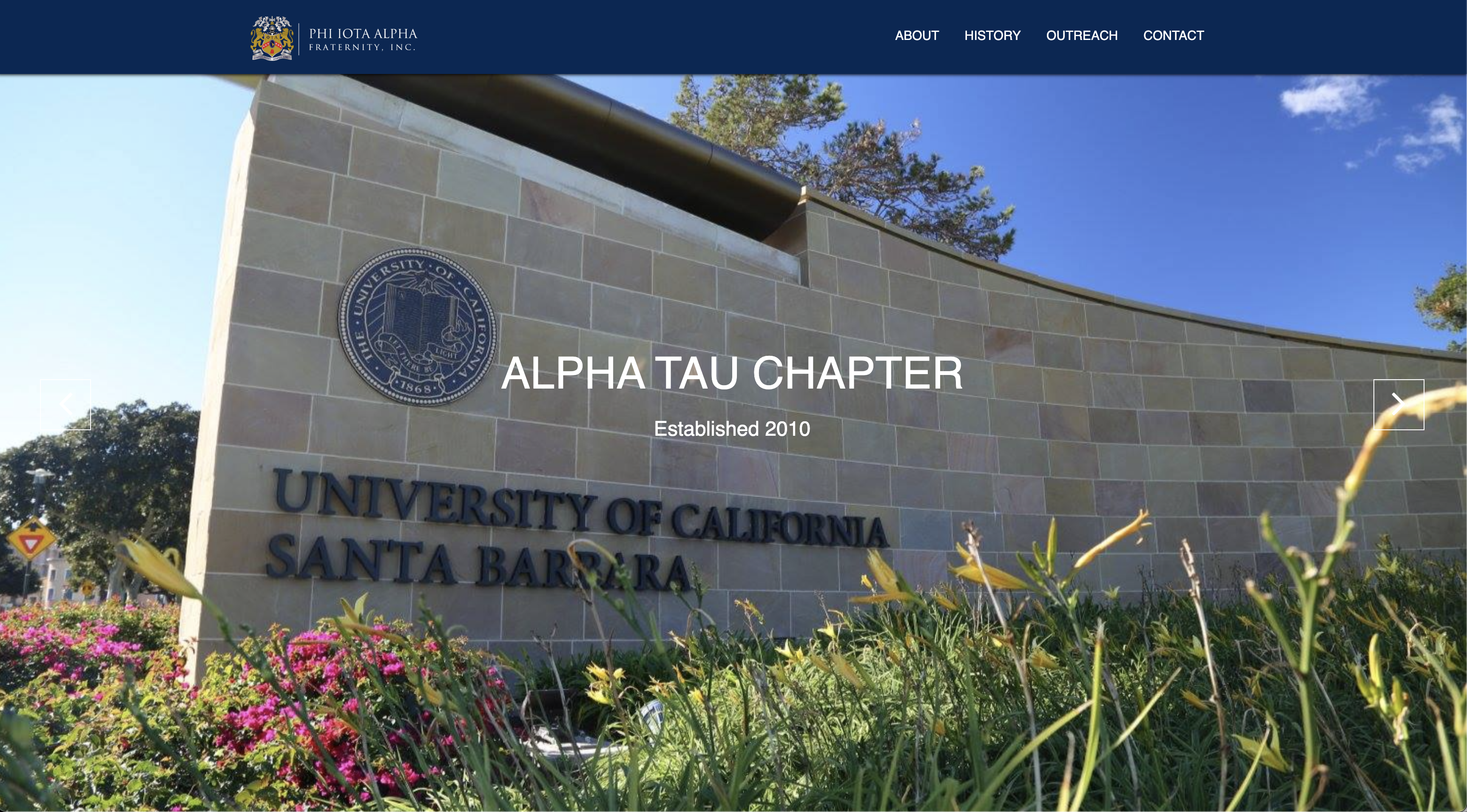 University Fraternity Website